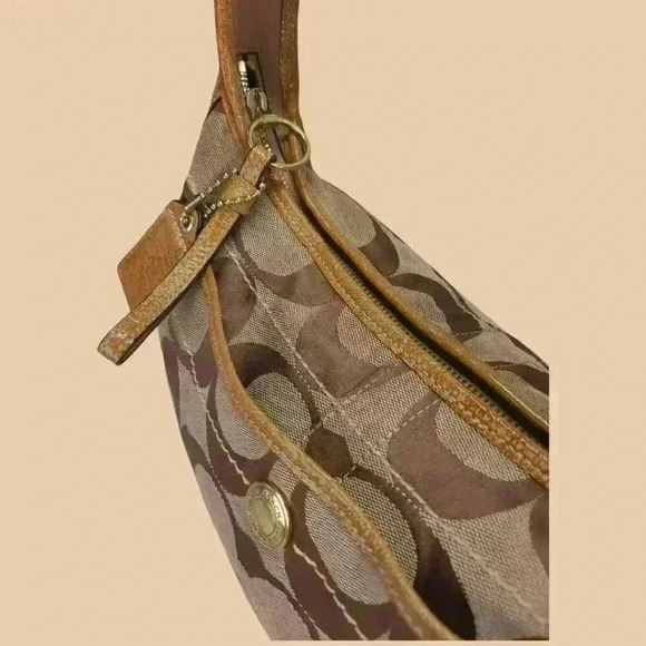 COACH Ergo shoulder Hobo in signature canvas tan/brown - Picture 13 of 14